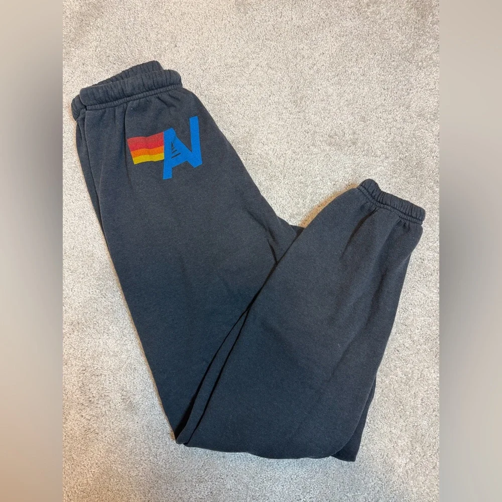 Aviator Nation Pants Navy Blue with Logo on Front - Picture 1 of 3